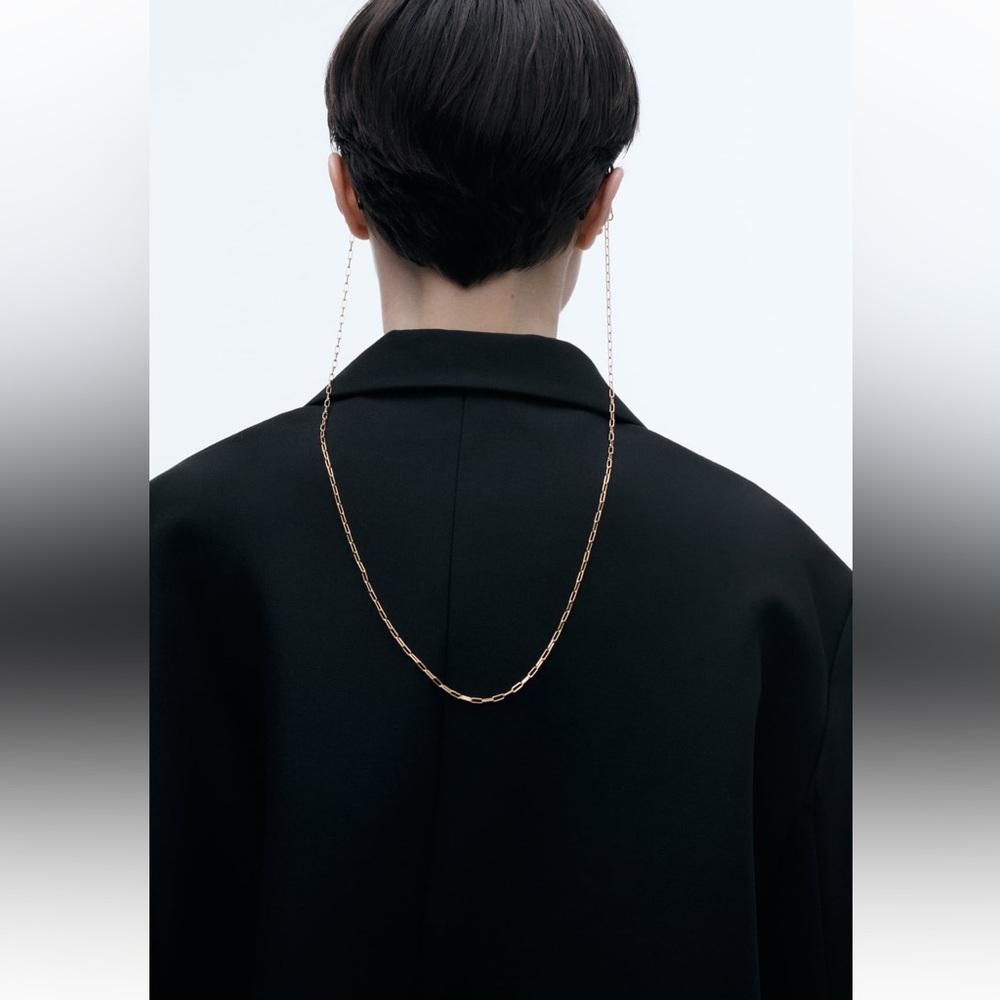 Zara GLASSES LINK CHAIN. Golden. New with Tags.